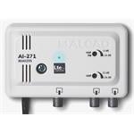 Alcad AI-271: 2 výst., (40-318, 470-694), G=14 dB (VHF) / 24 dB (UHF), reg., LTE700