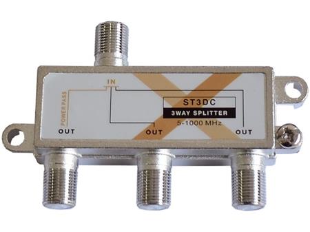 Exelento ST3DC televizní rozbočovač na 3 TV 5-1000MHz, jednostranné napájení