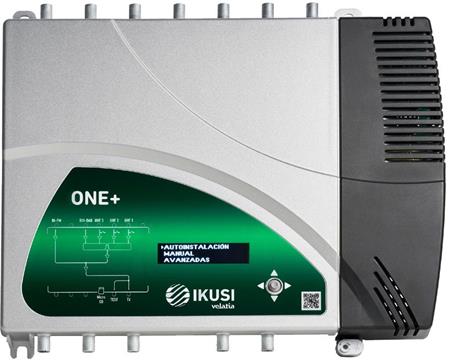 Ikusi ONE+ program. zesilovač FM+DAB/3xUHF, zisk 79dB/119dBuV, LTE 5G, tlačítka