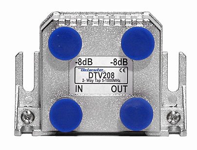 Teleste DTV208 odbočovač 2x8dB, 5-1000MHz, vertikální