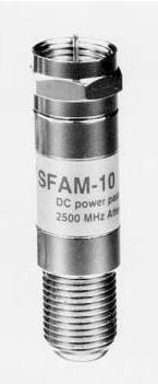 Teletronik SFAM10 DC útlumový článek 10dB, 5-2400MHz, Ff-Fm, průchozí napájení