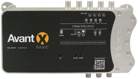 Televes Avant X Basic program. zesilovač FM/DAB/3xUHF, zisk 75dB/115dBuV, LTE 5G