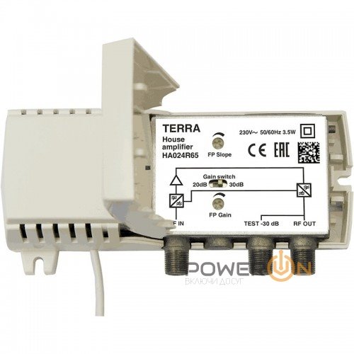 Terra HA024 R65 linkový zesilovač FM-TV, zisk 30dB, R65