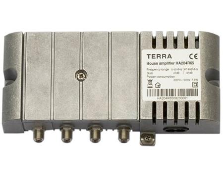 Terra HA204 trasový zesilovač 47-862 MHz, zisk 36/105dB, 230V