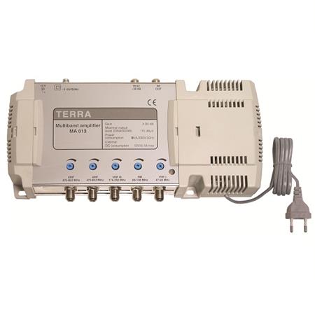 Terra MA013 zesilovač I/FM/III/2xUHF, zisk 34dB/112dBµV