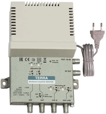 Terra MA049T zesilovač FM/III/1xUHF, zisk 34dB, LTE 5G