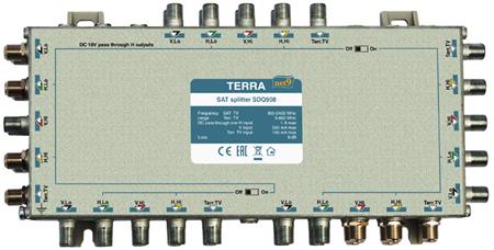 Terra SDQ908 rozbočovač pro multiswitch 4x8dB pro 2 družice, 4x5 výstupů